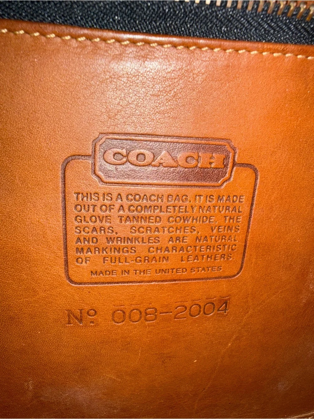 Coach Vintage Scout British Tan Leather Crossbody Bag With Brass Snap 9890